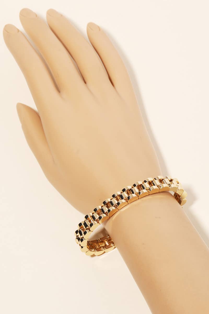 Chain Link Texture Bracelet