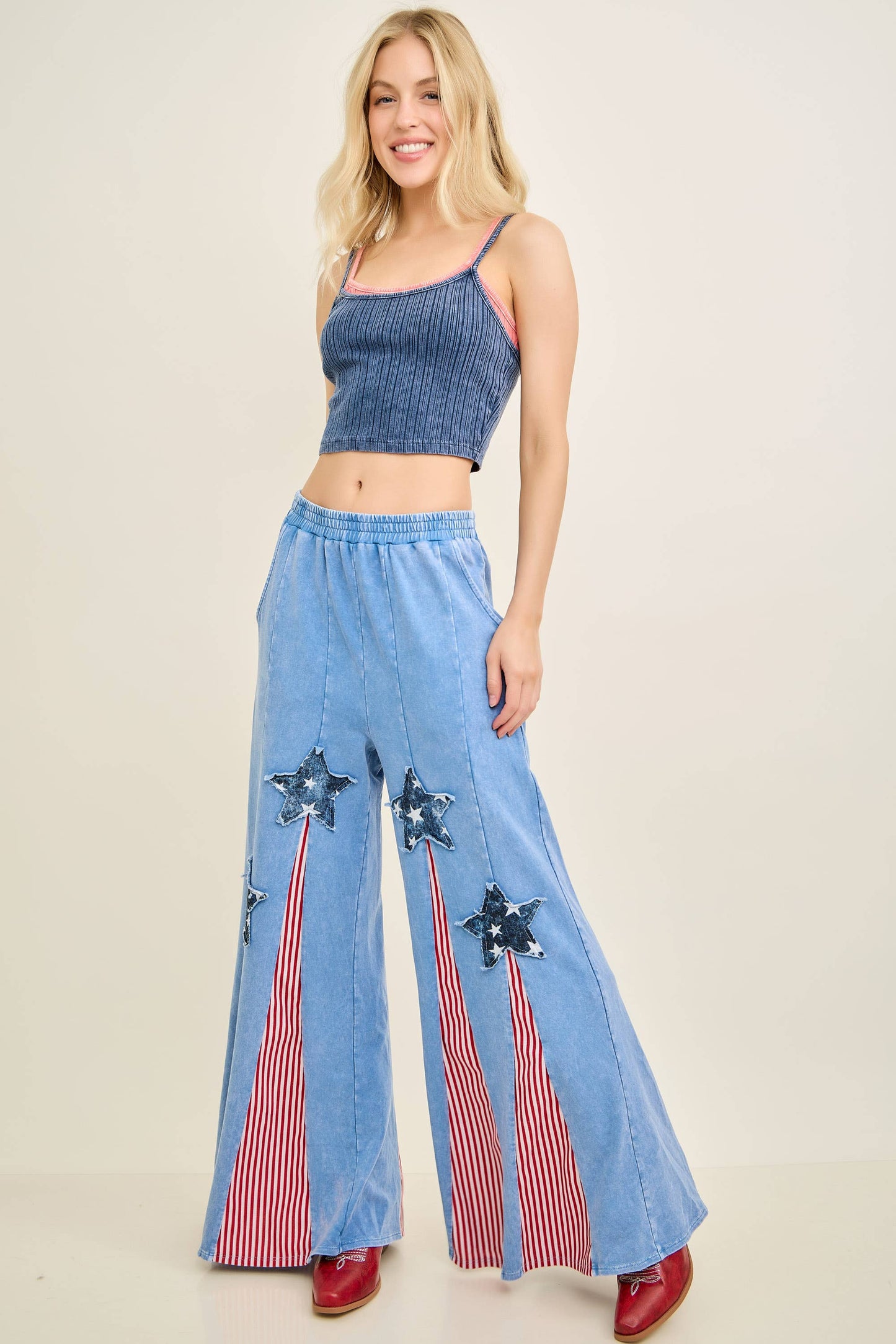 Americana Mineral Washed Flare Pants