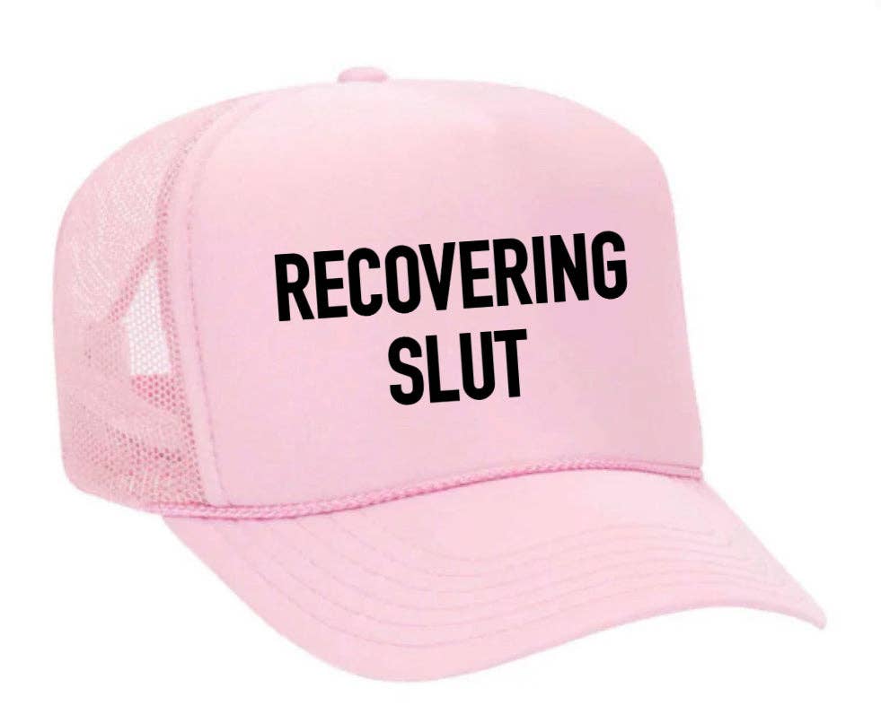 Recovering Slut Inappropriate Trucker Hat