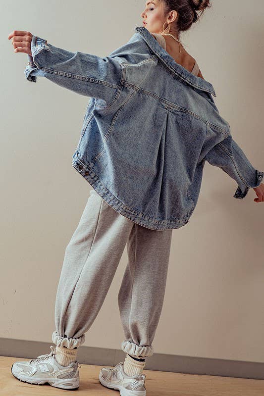 DENIM BUTTON-UP JACKET