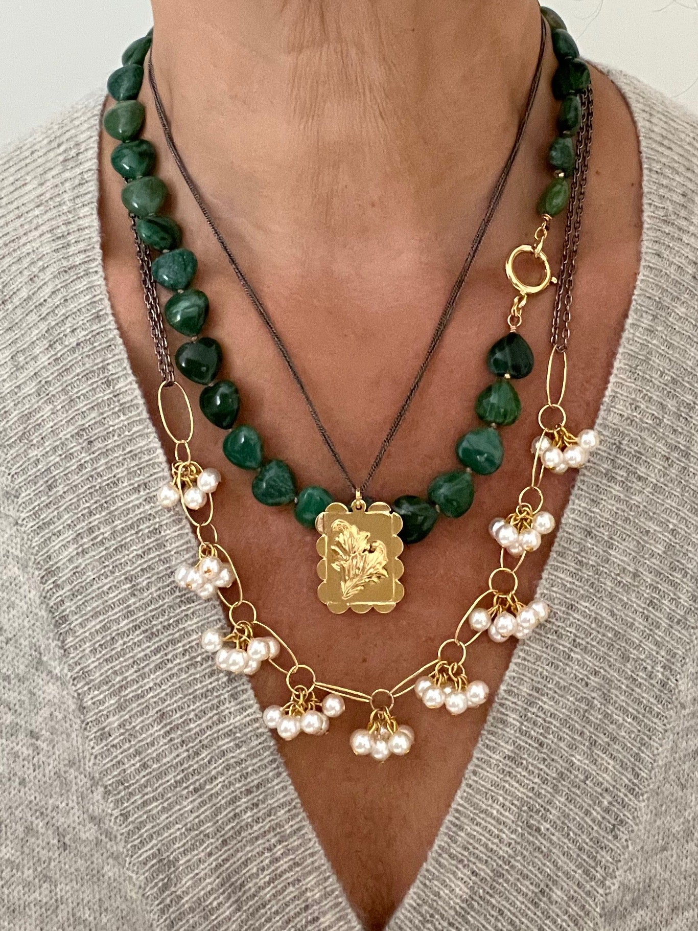 Anabel African Jade 18" Necklace