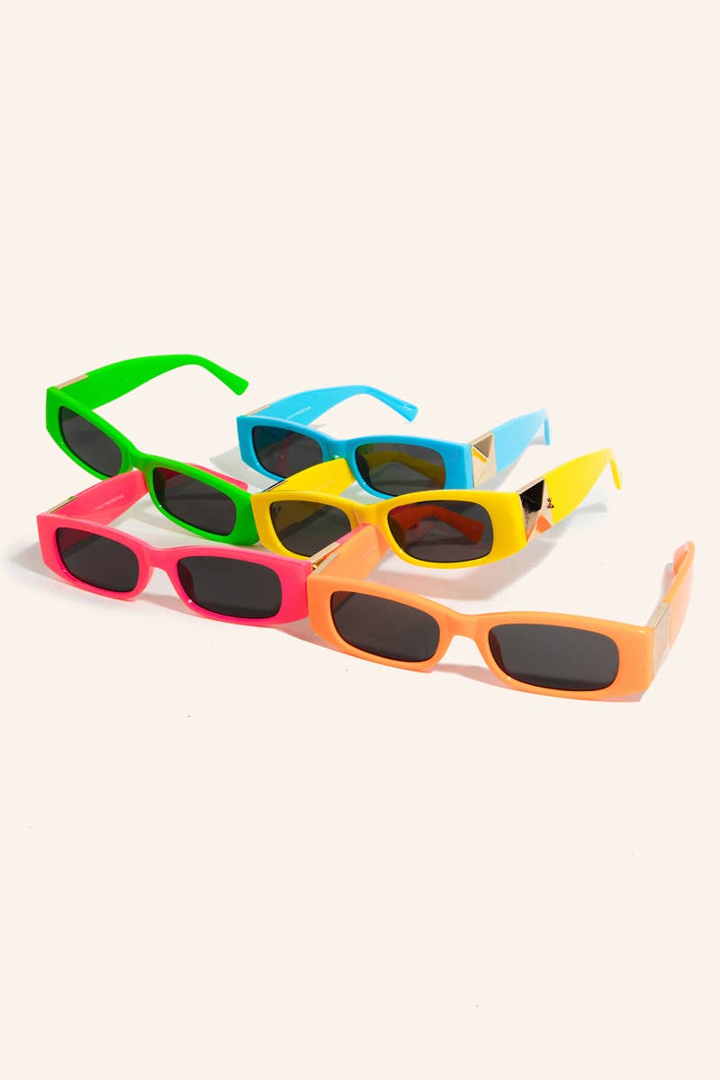 Colorful Rectangle Frame Sunglasses