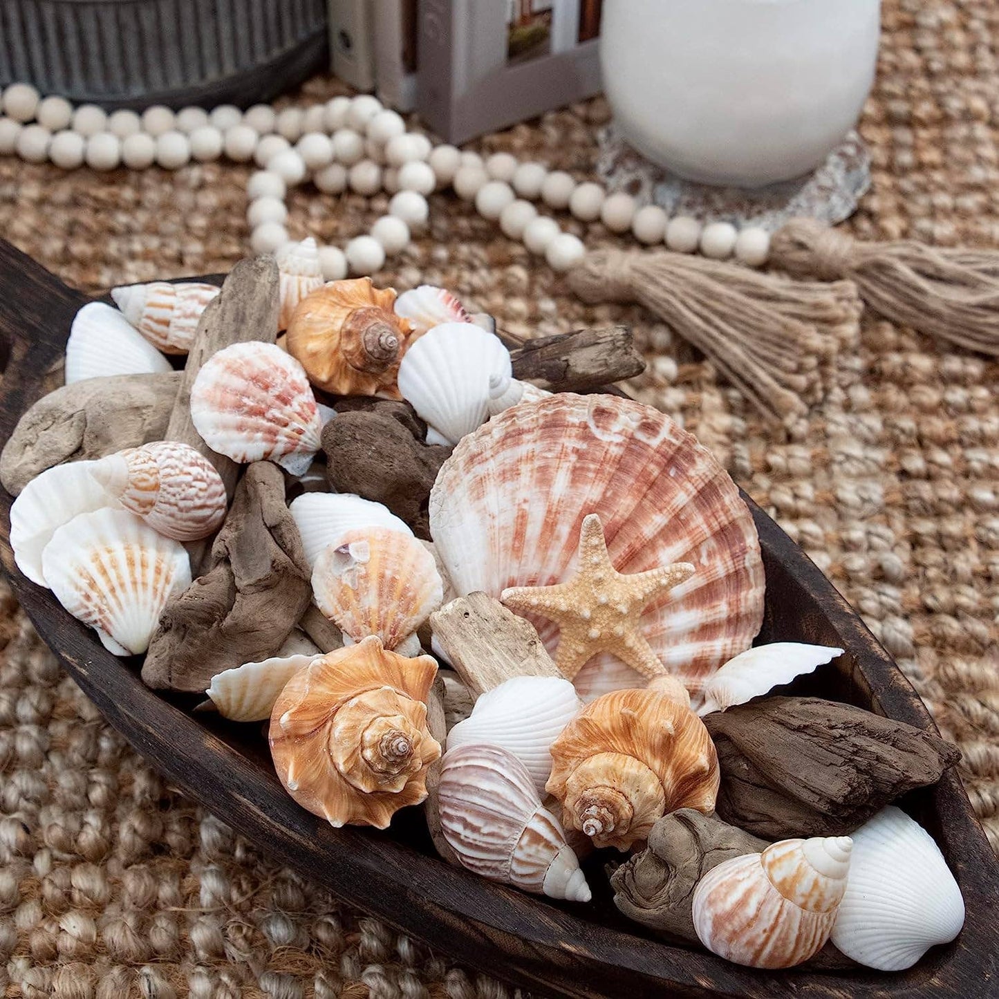 Coral Beach Seashells Decorative Potpourri Bowl Filler