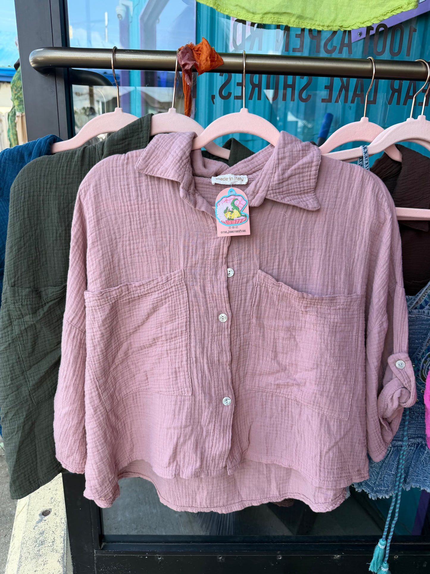Button up Gauze Top