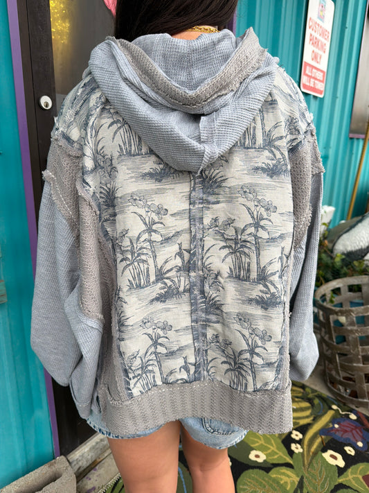 Tropical Toile Long Sleeve Jacket