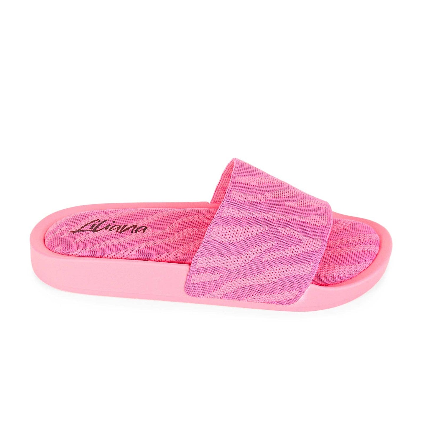 Hot Pink Zebra Terry Slides