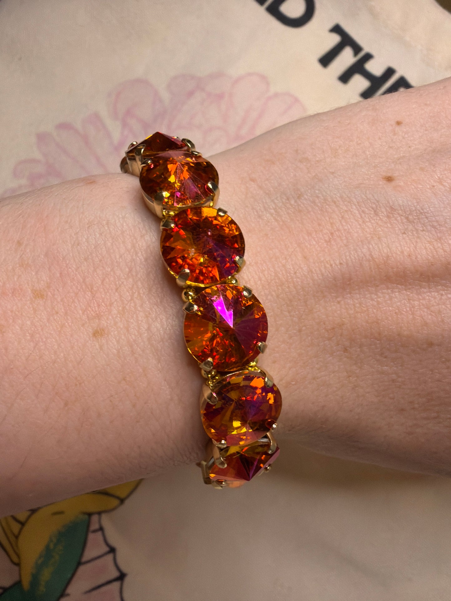 Cherry Champagne Stretch Bracelet
