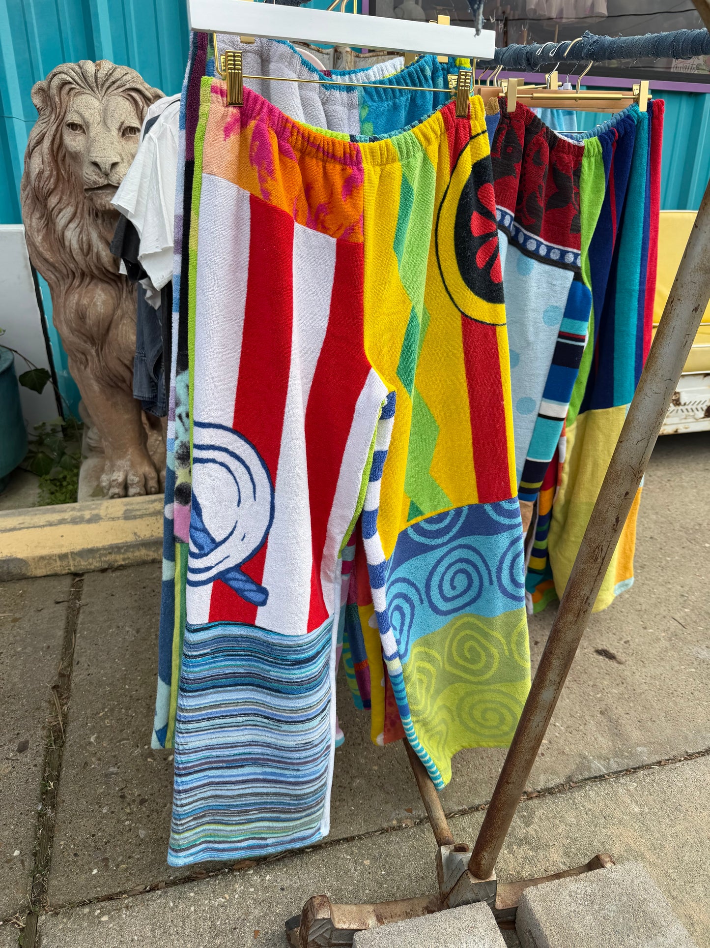 New BeachTowel Patchwork Pants