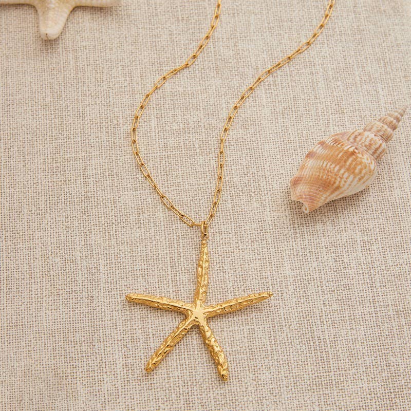 GOLD STARFISH NECKLACE
