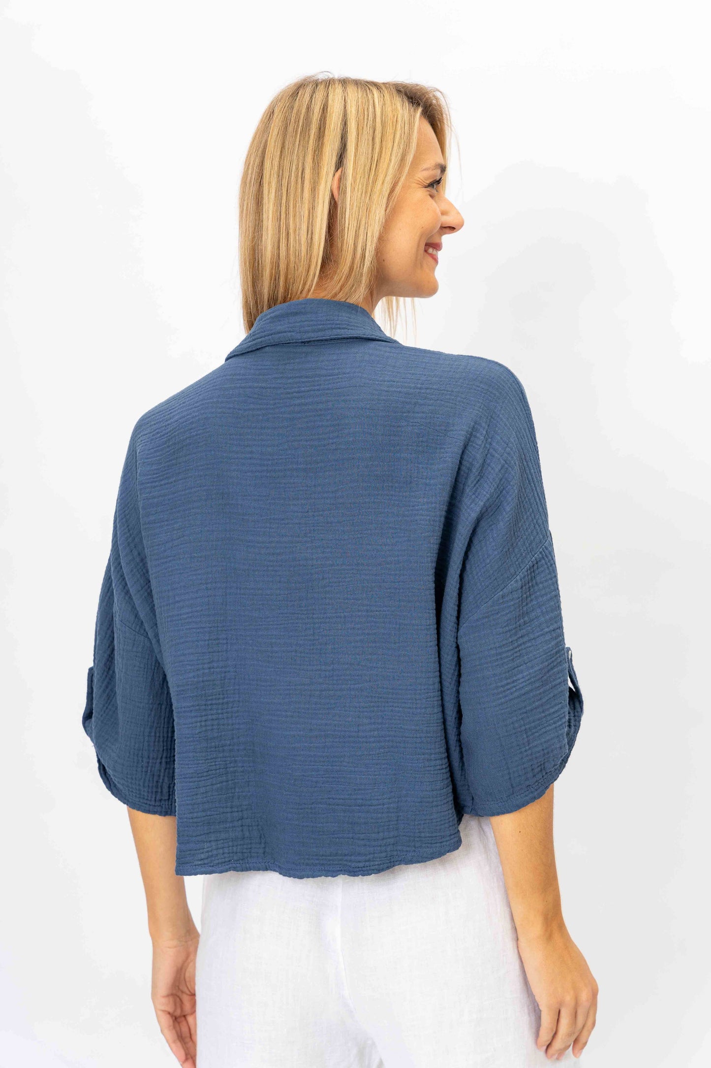 Button up Gauze Top