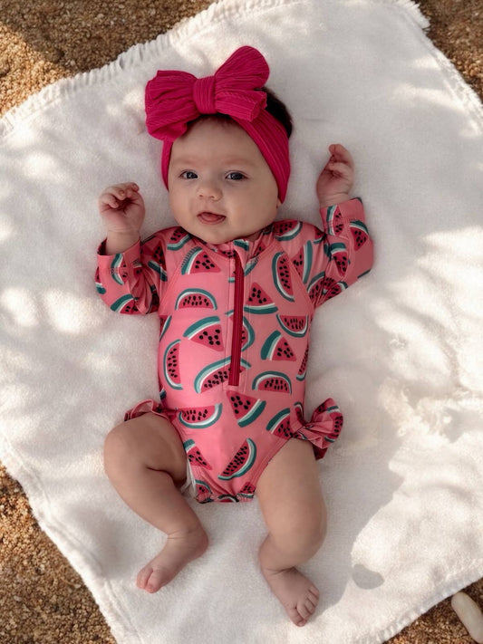 Watermelon / Skipper Rashguard Swimsuit / UPF 50+
