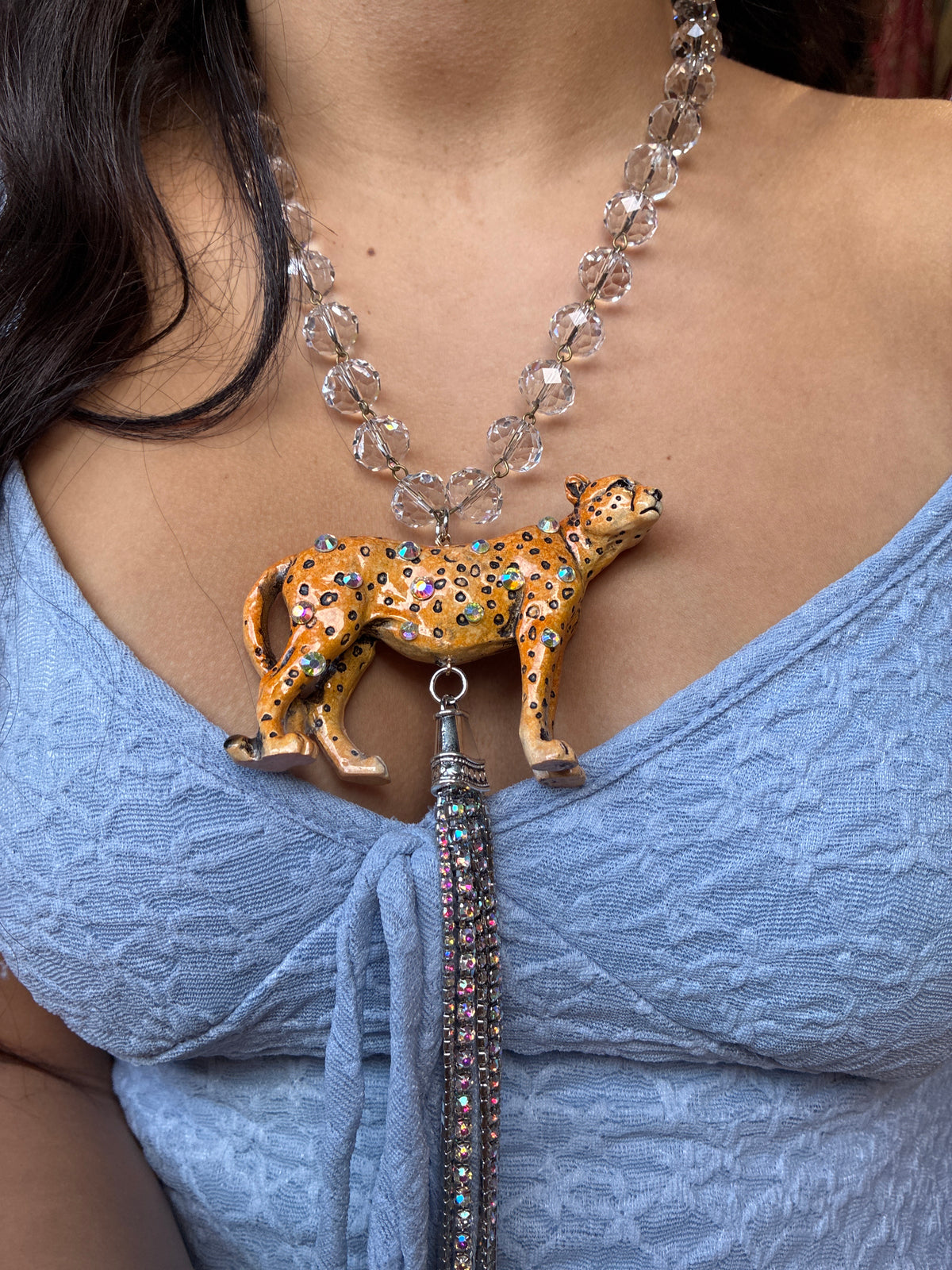 Jewel Leopard Necklace
