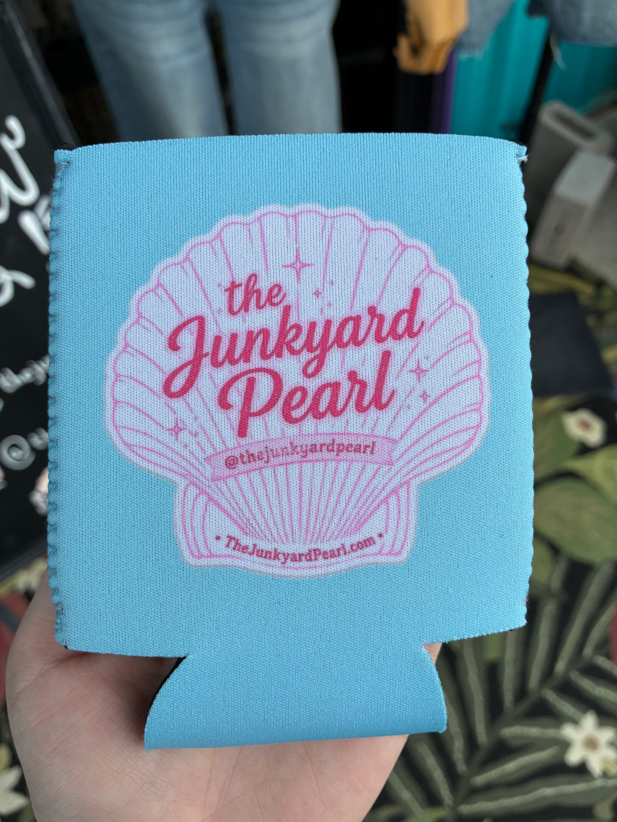 Blue Junkyard Pearl Koozie