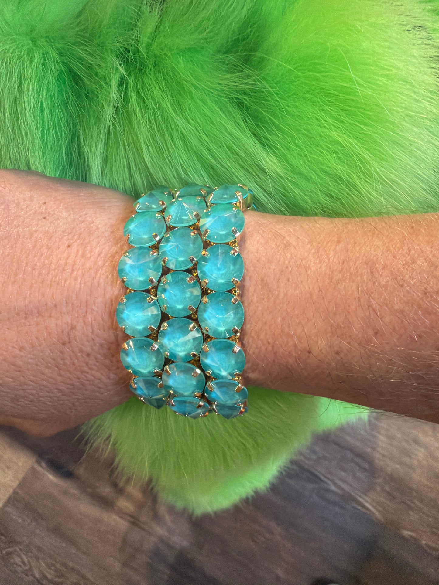 Ocean Blue Stretch Bracelet
