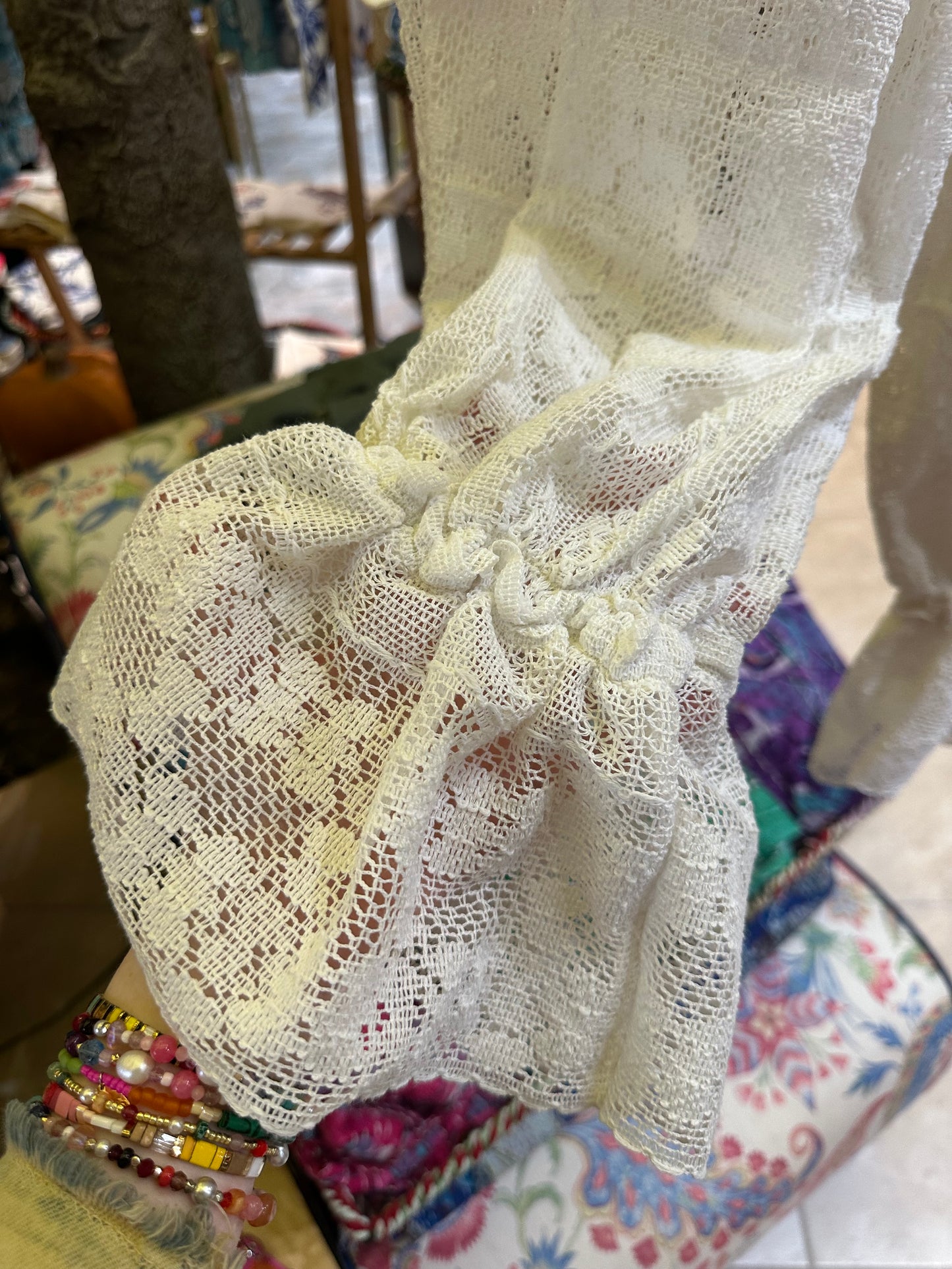 Linen Gauze White Lace Bloomers