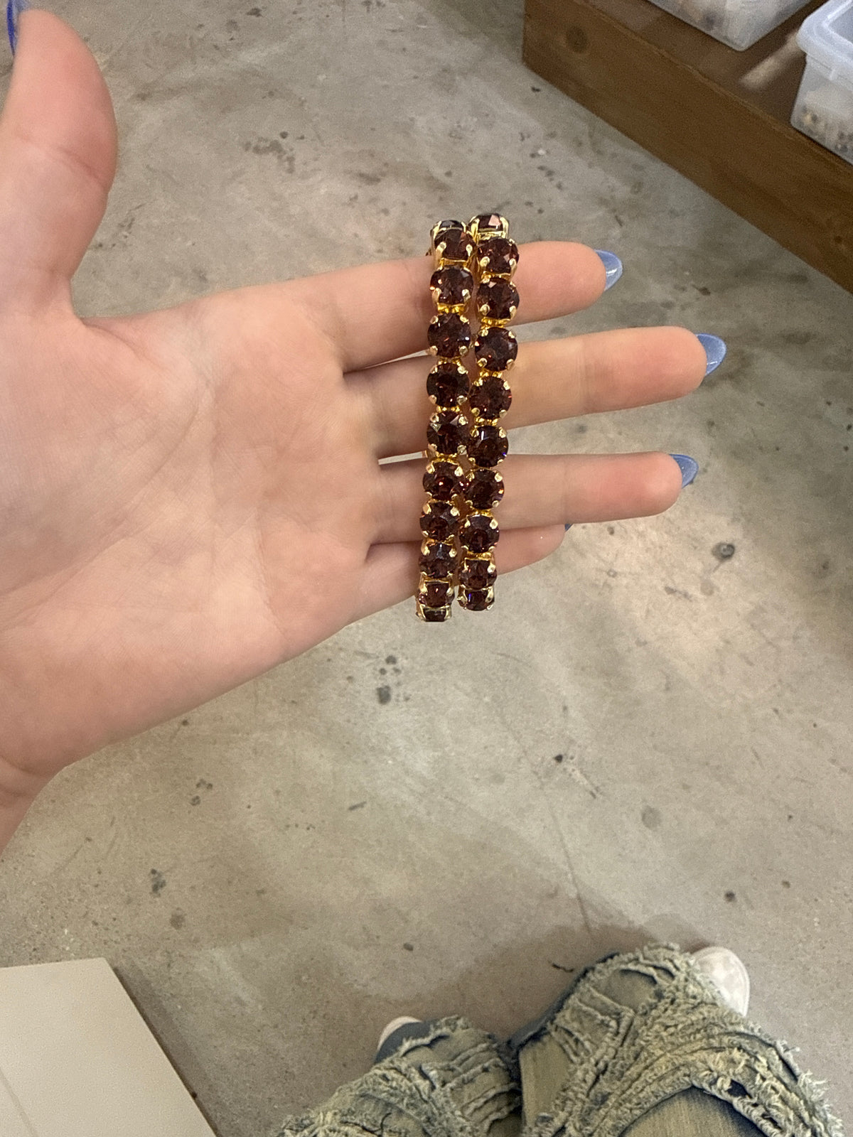 Mini Maroon Stretch Bracelet