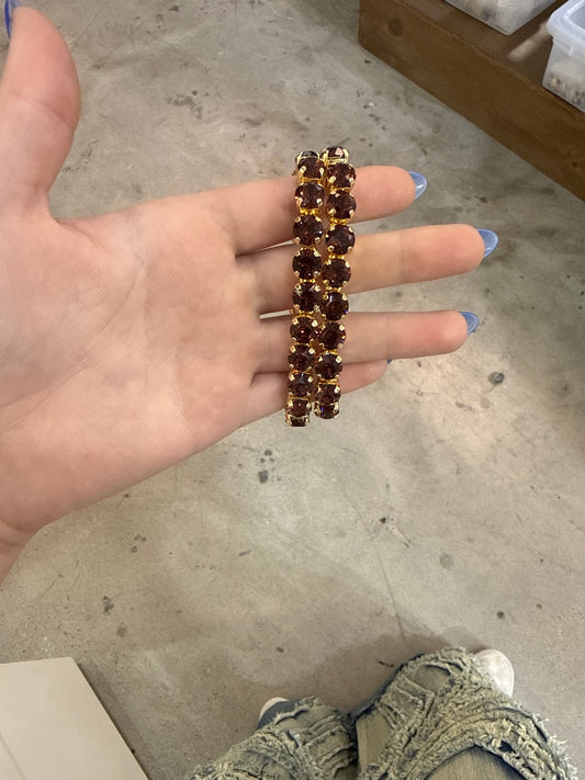 Mini Maroon Stretch Bracelet
