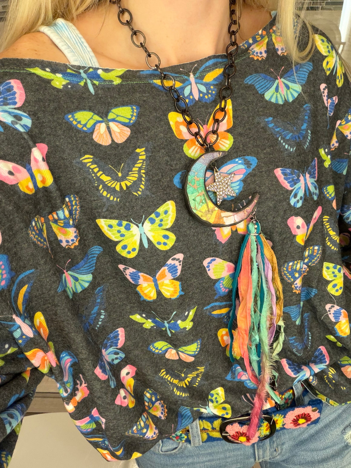 Dark Grey Butterfly Sweatshirt