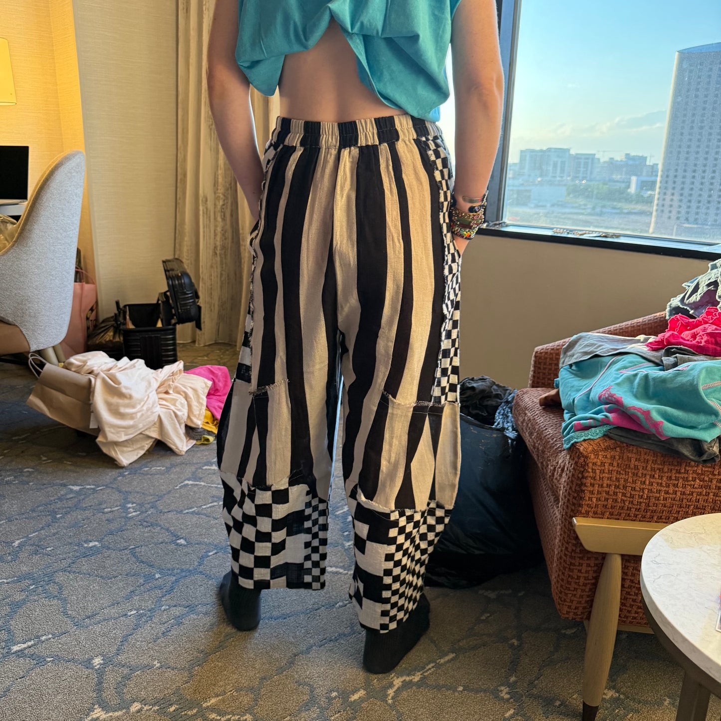 Stripe n Check pants