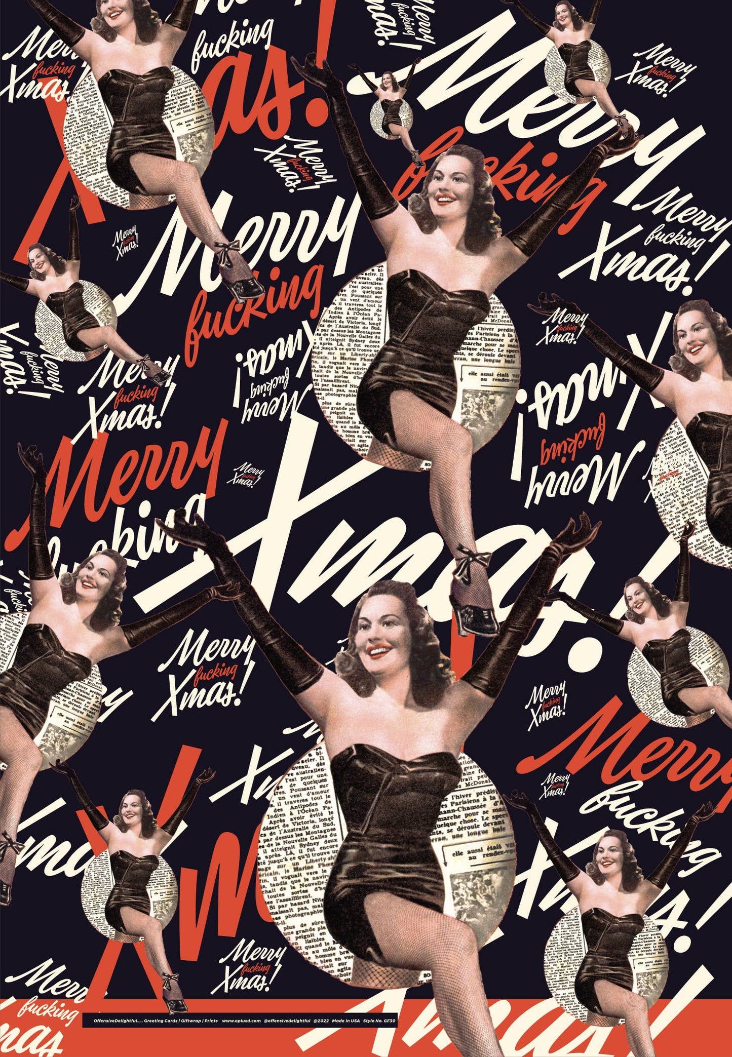 XmasGirl Matte Wrapping Paper Roll