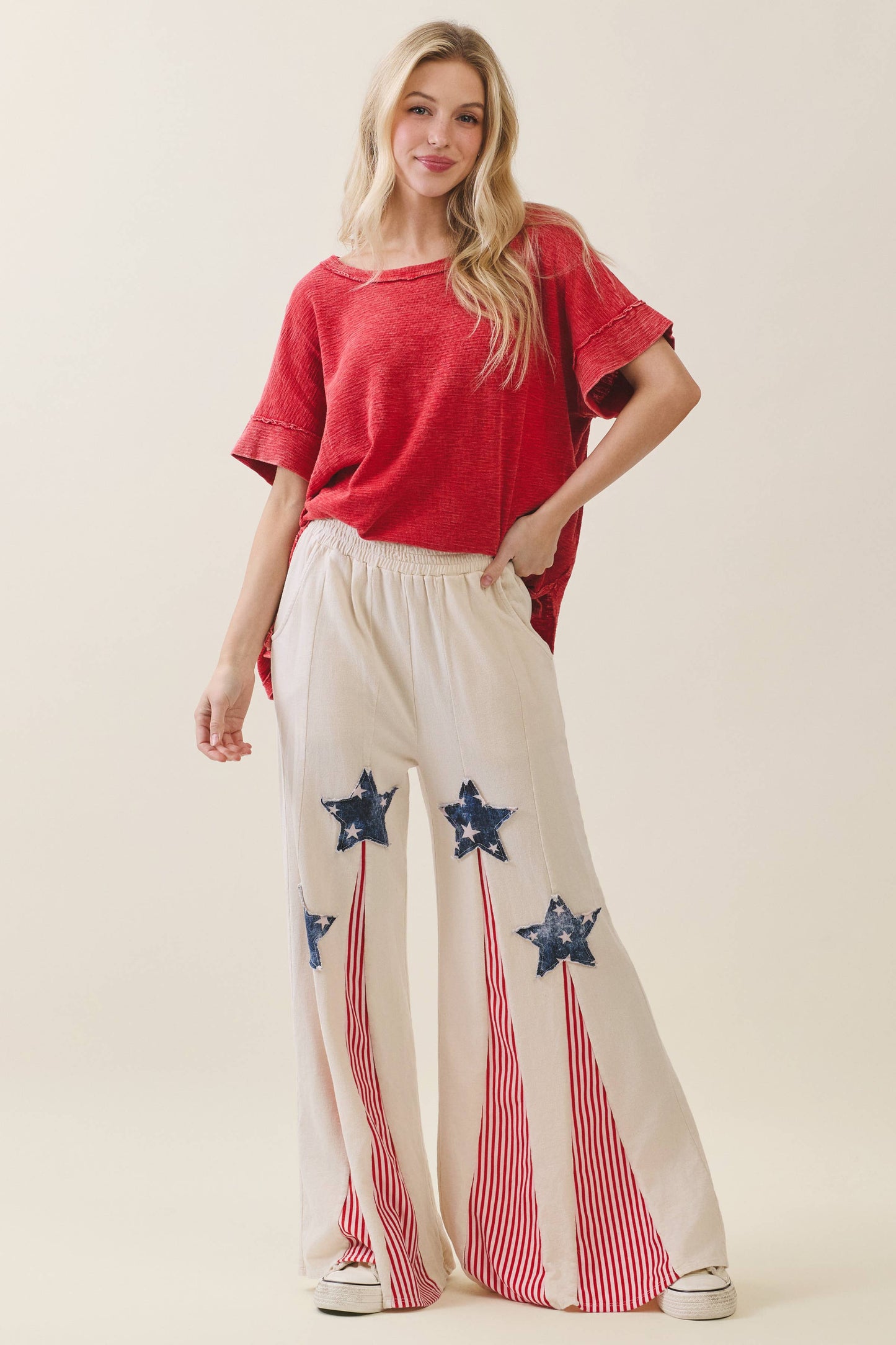 Americana Mineral Washed Flare Pants