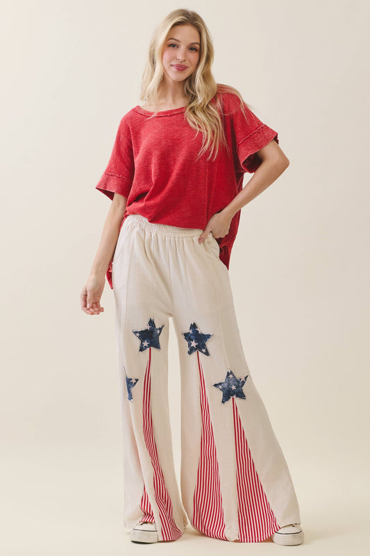 Americana Mineral Washed Flare Pants