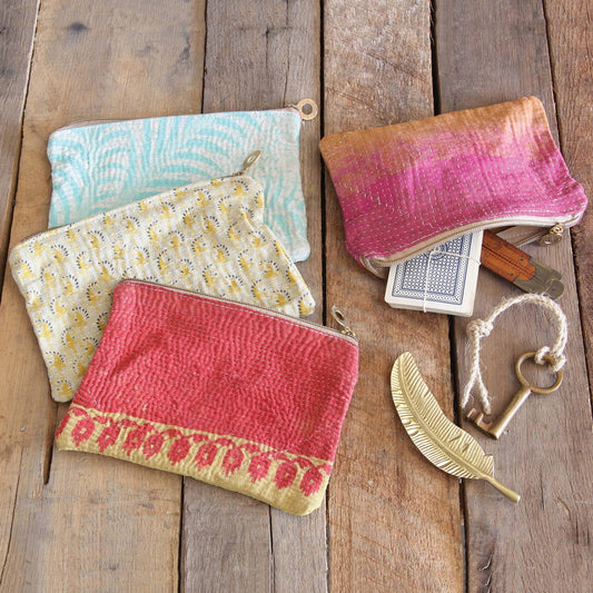 Kantha Fabric Pouch