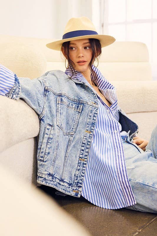 DENIM BUTTON-UP JACKET