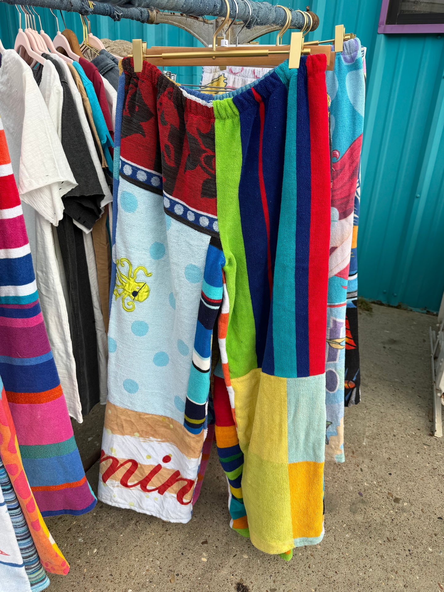 New BeachTowel Patchwork Pants