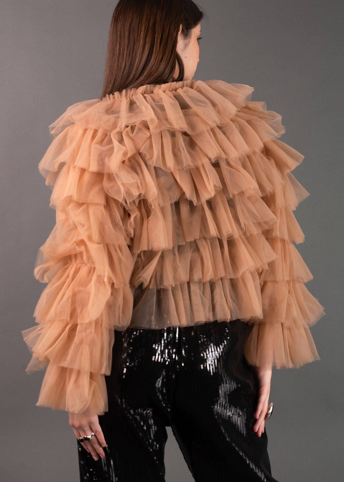Tiered Tulle Cardigan