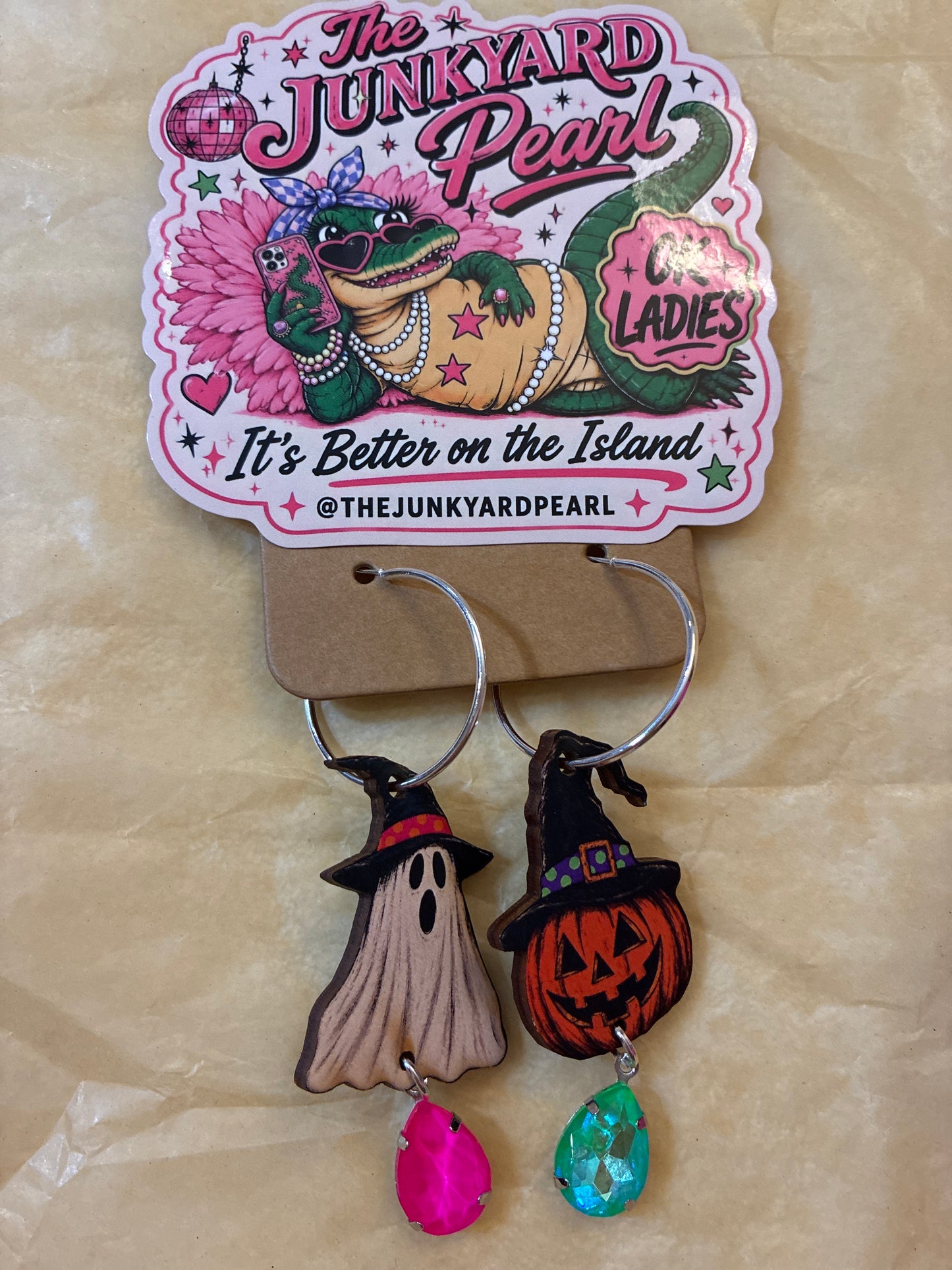 Ghost And Pumpkin Earrings