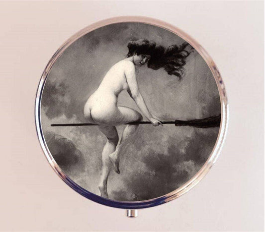 Edwardian Witch Pill Box Case