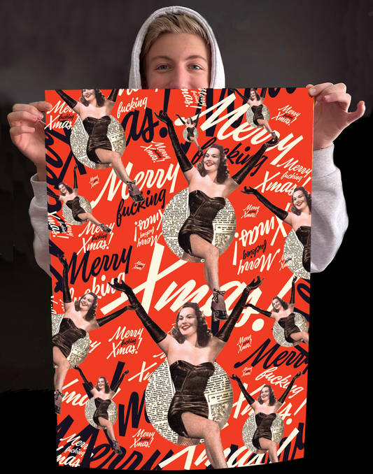 XmasGirl Matte Wrapping Paper Roll