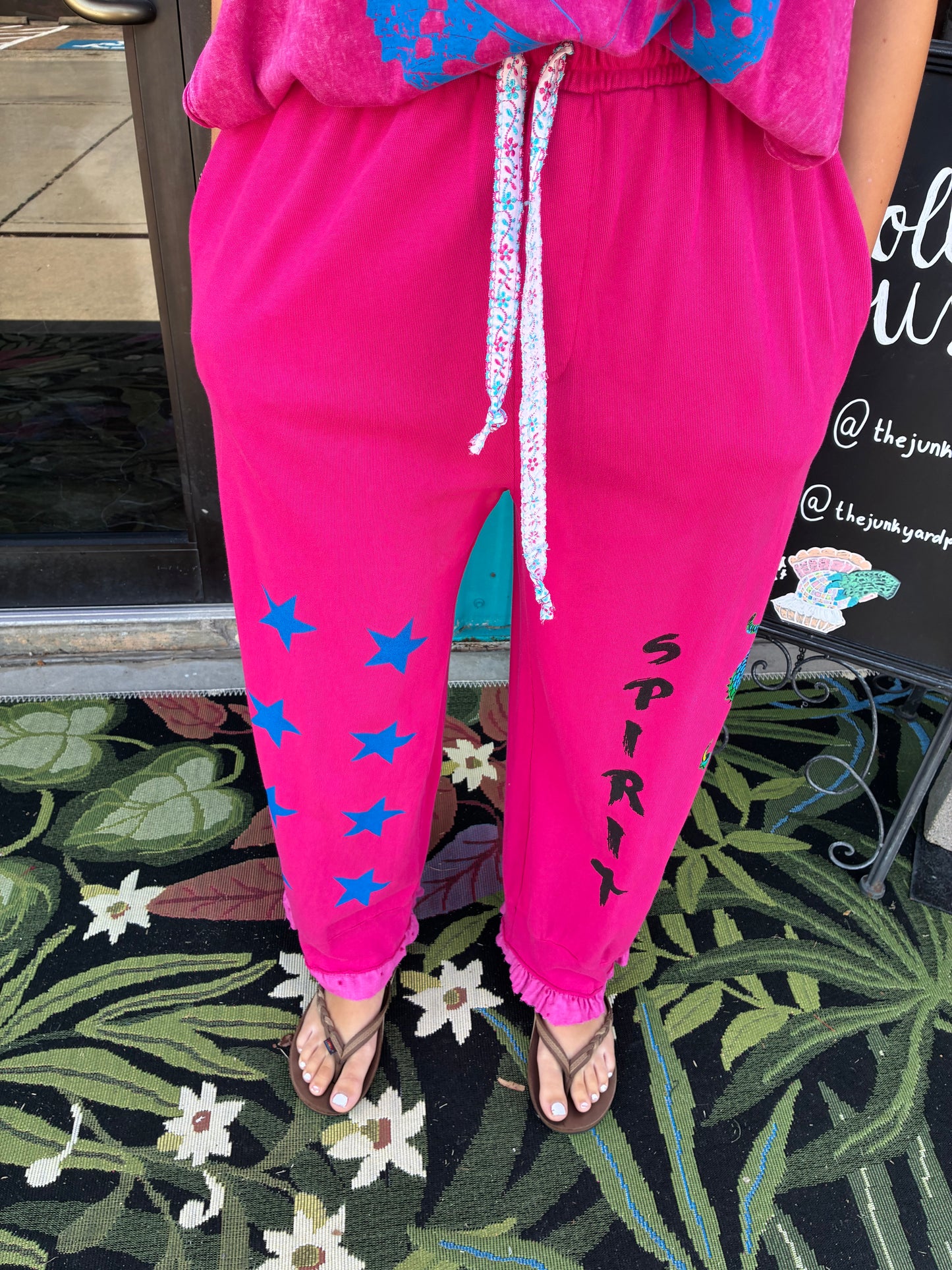 Pink Star Dragon Sweatpants