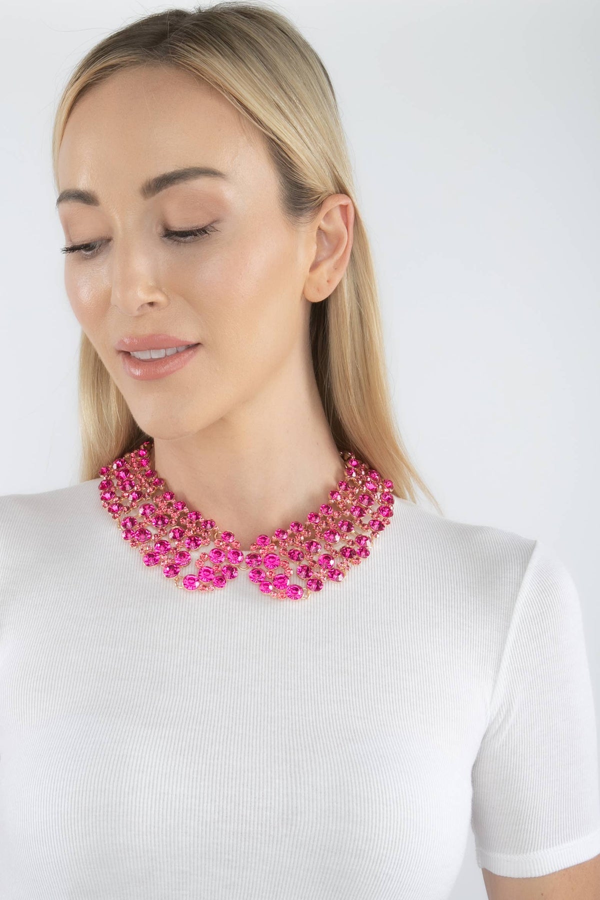 Diana Hot Pink Statement Necklace