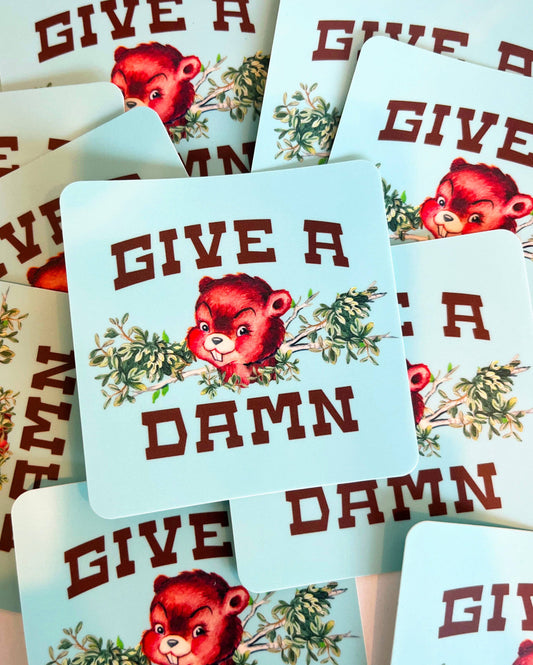 Give A Damn Sticker