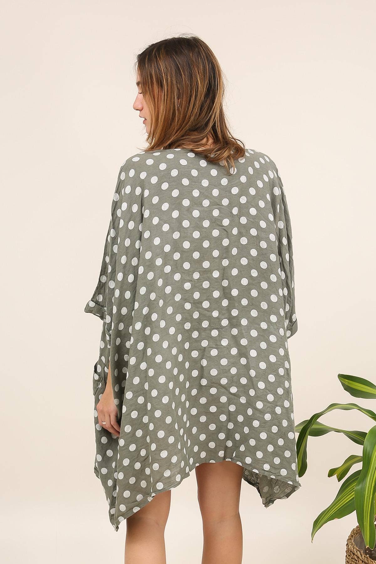 Polka Dot Linen Tunic