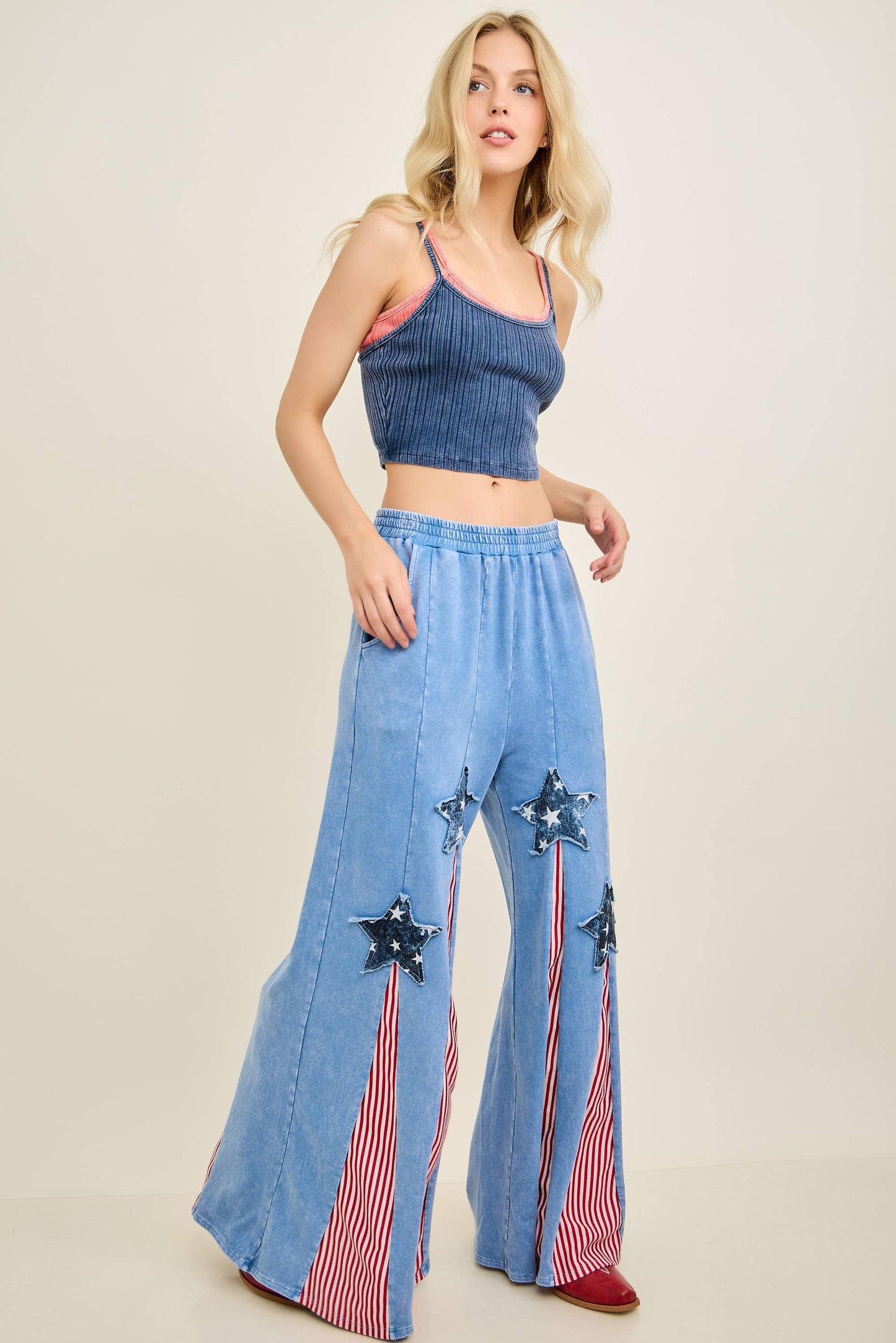 Americana Mineral Washed Flare Pants