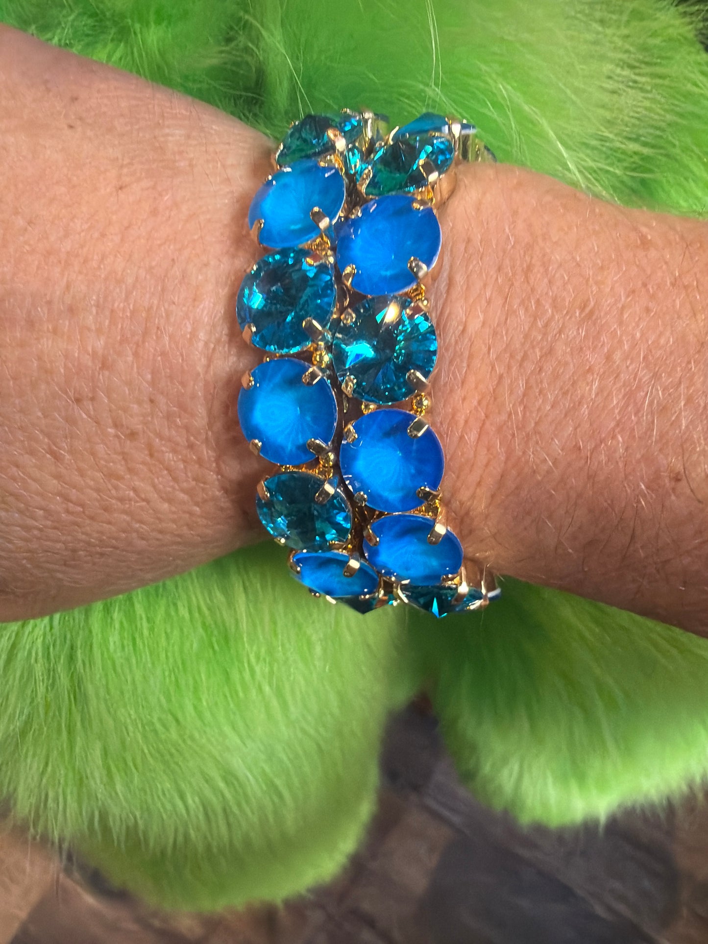 Electric Blue Mix Stretch Bracelet