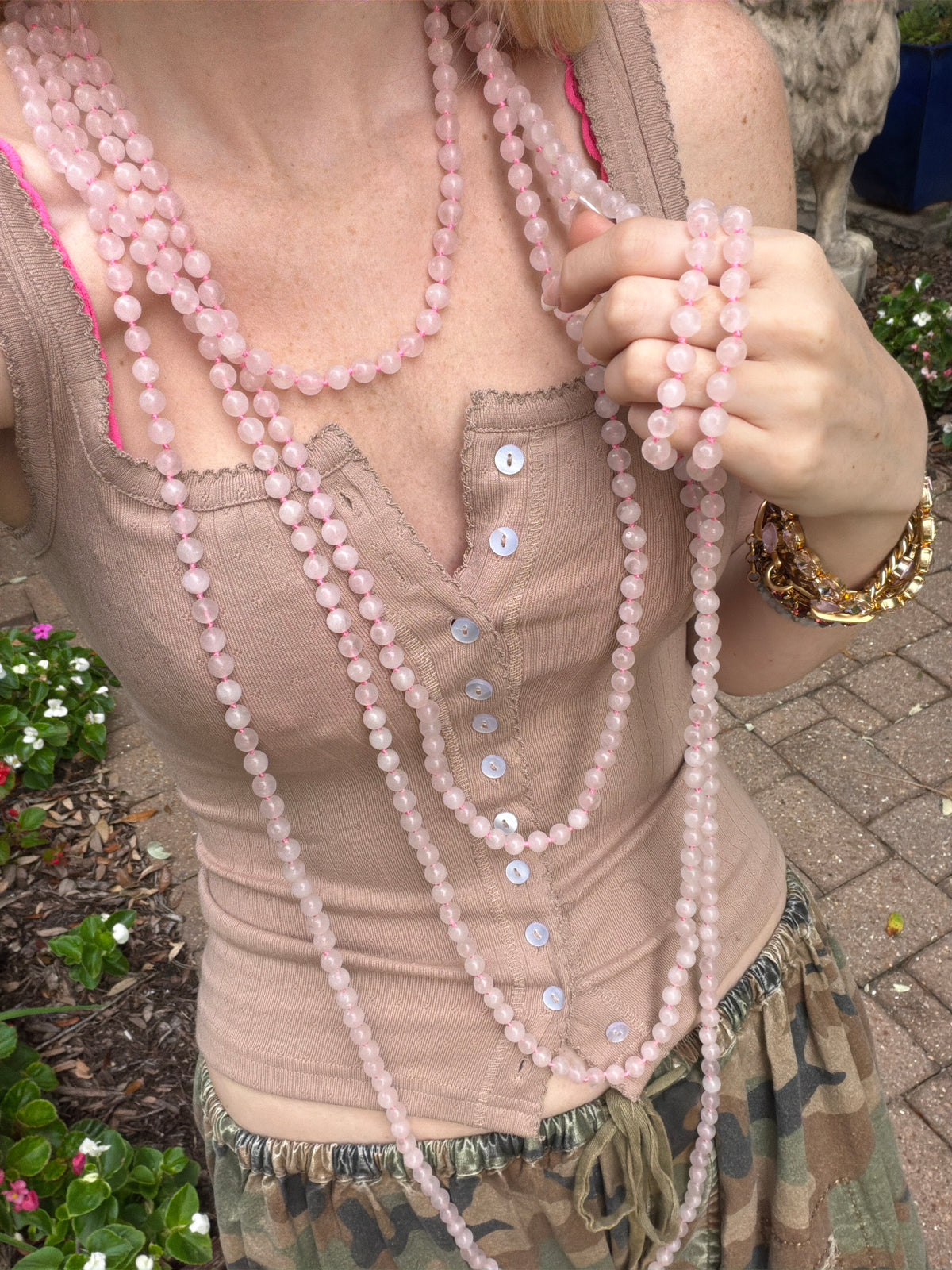 Pink Geode Long Necklace