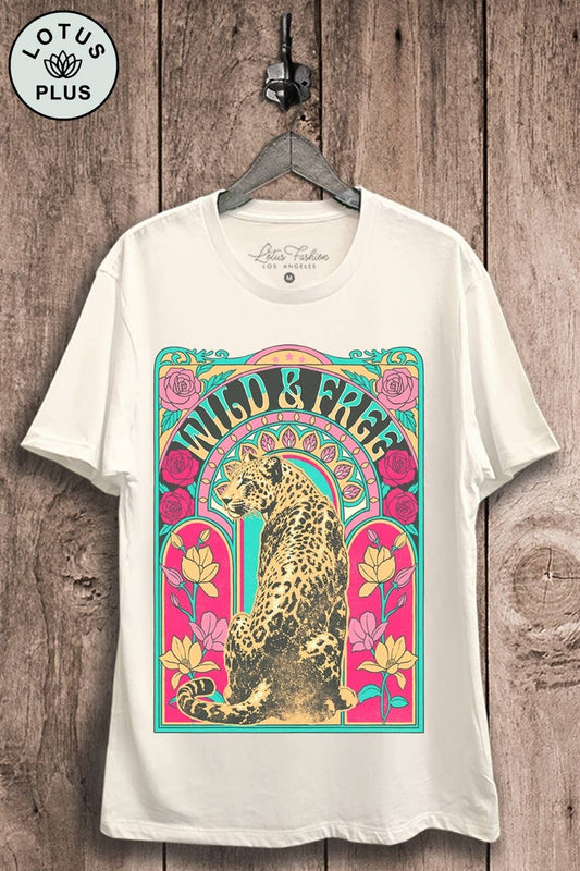 Wild & Free Graphic Top plus size