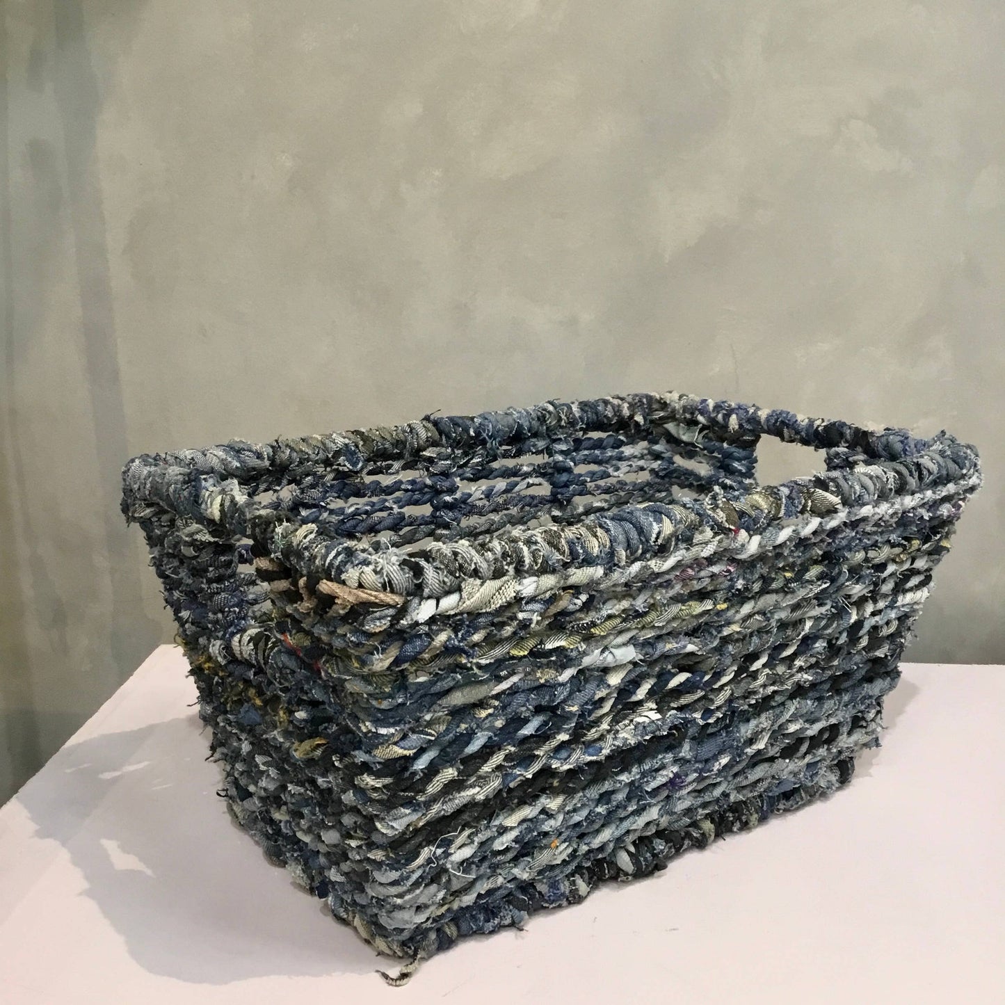 Rectangular Denim Basket