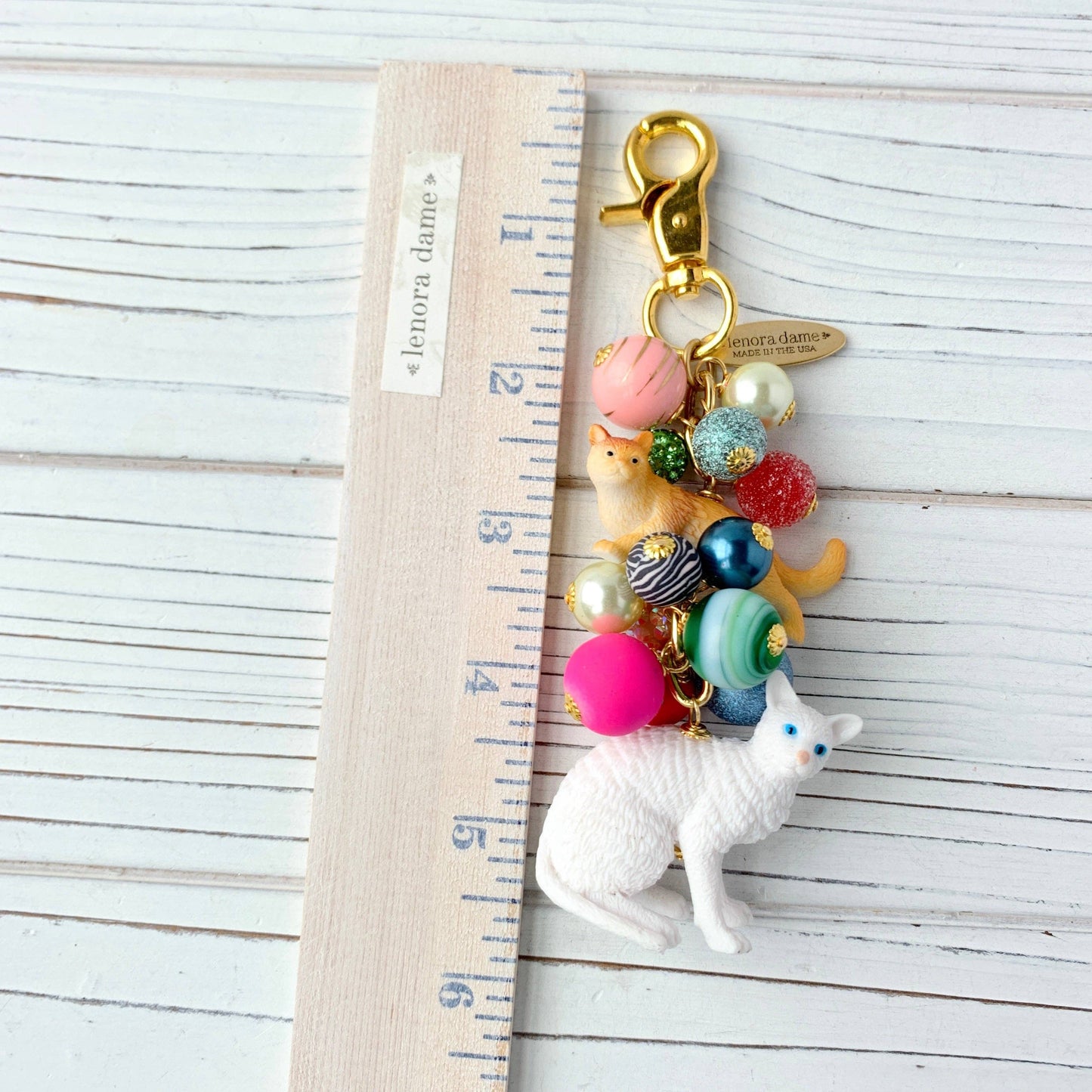 Here Kitty Kitty Cat Bag Charm & Keychain