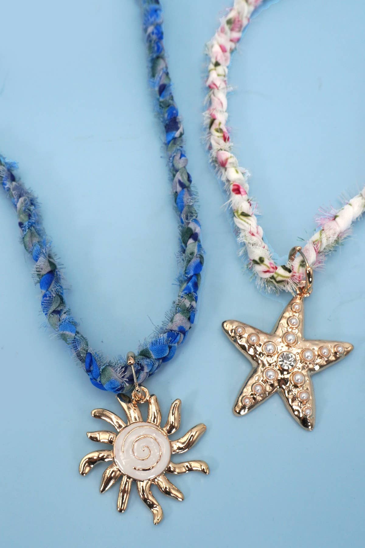 SCARF NECKLACE-INTERCHANGEABLE STARFISH SUN CHARM