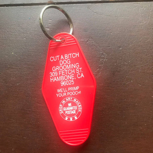 Motel Key Fob - Cut a Bitch Dog Grooming