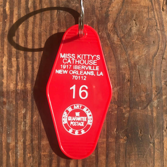 Motel Key Fob - Miss Kitty's Cathouse
