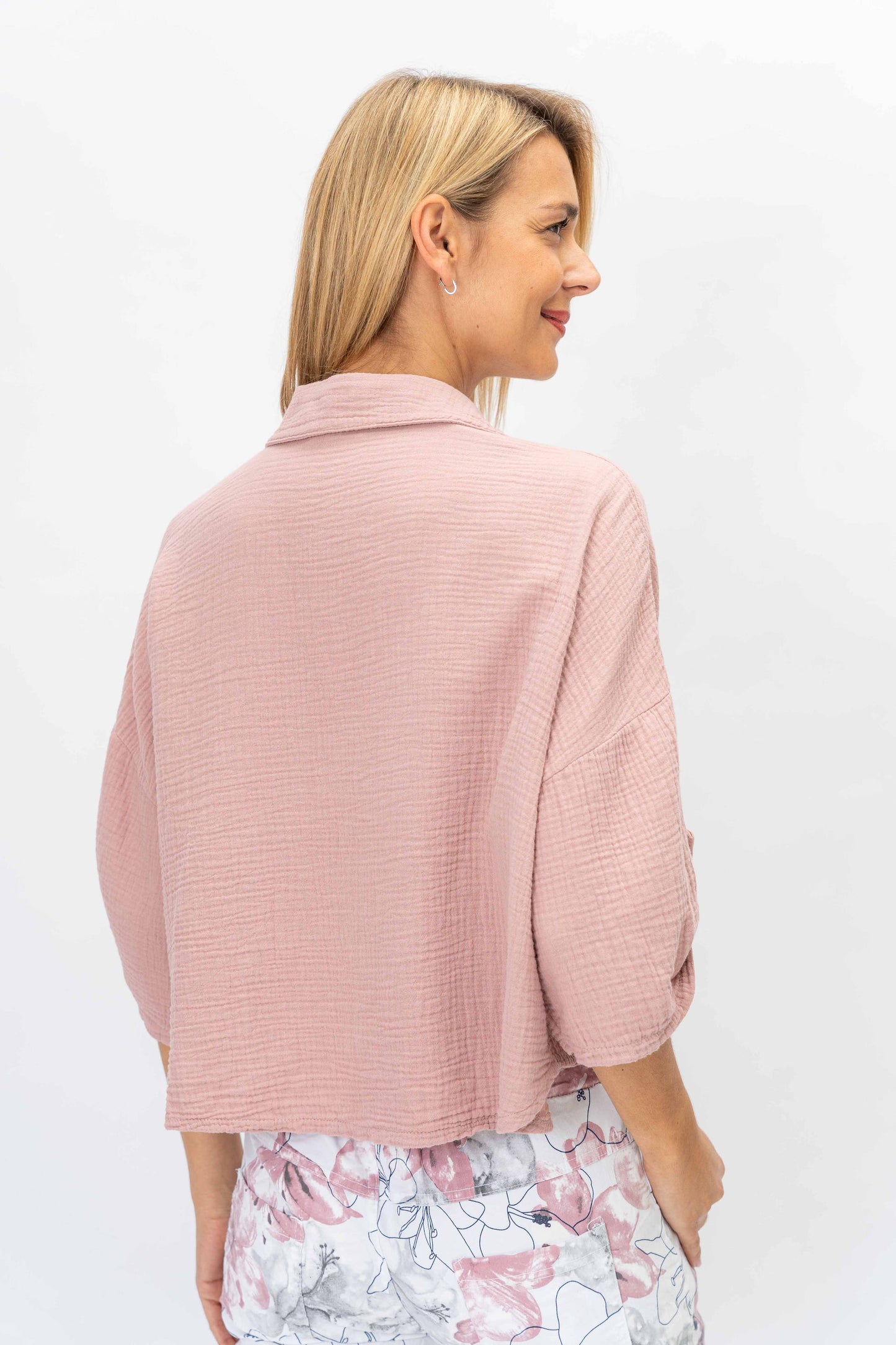 Button up Gauze Top