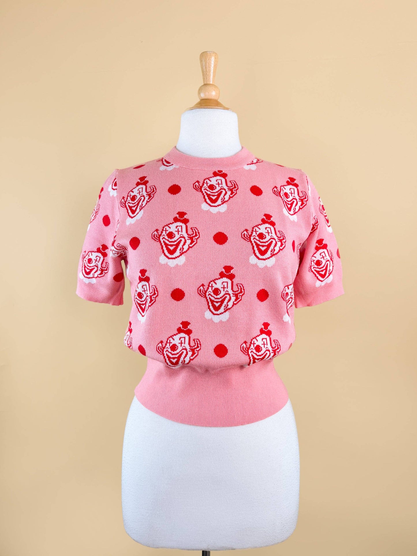 Fool's Parade Short Sleeve Knit Top in Pink