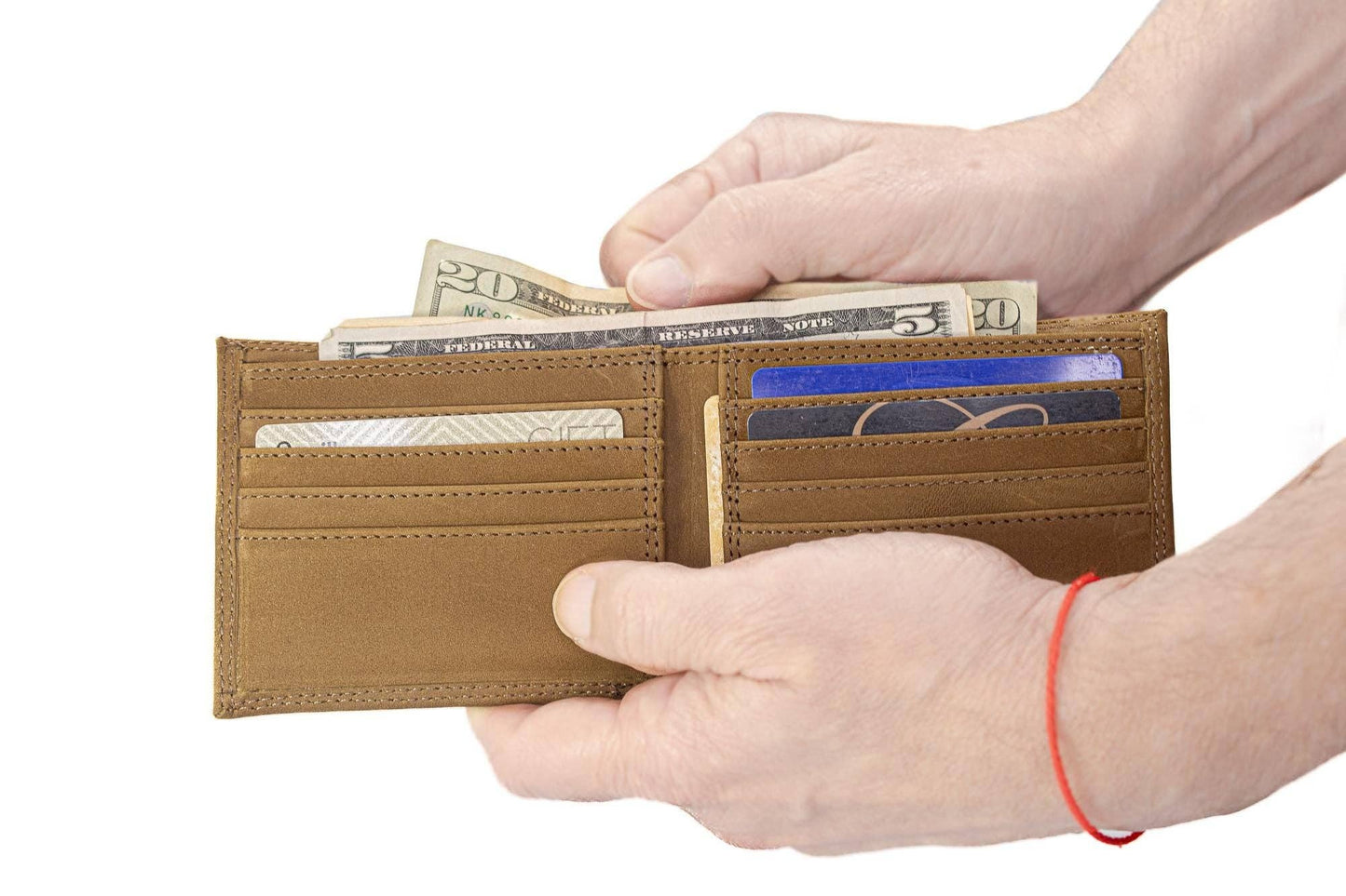 Marlin Men's Embroidered Leather Wallet.