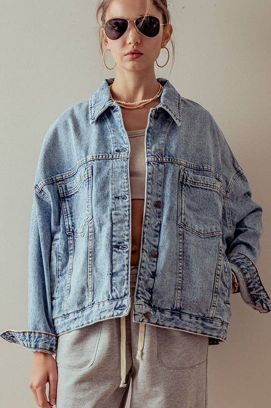 DENIM BUTTON-UP JACKET